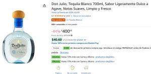 BOTELLA  700ml, Sabor Ligeramente Dulce a Agave