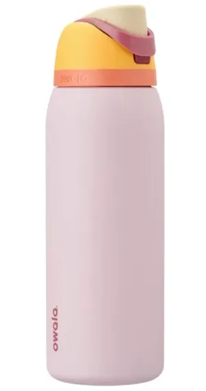 Owala FreeSip Botella de agua de acero inoxidable con popote para deportes y viajes, botella de agua deportiva libre de BPA, 40 oz, Candy Store