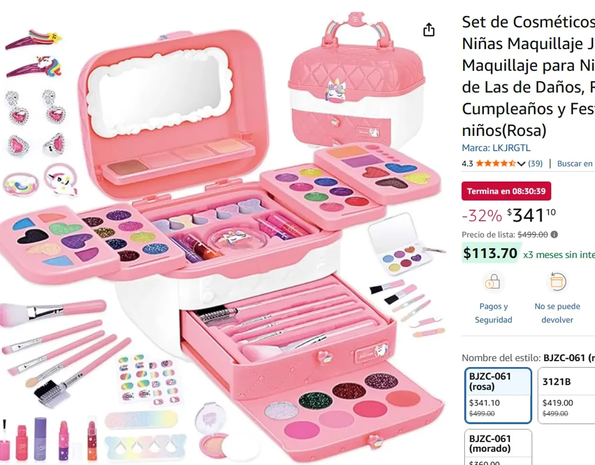 Set de Cosméticos Kit Belleza para Niñas 
