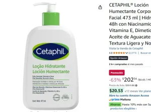 CETAPHIL® Loción Humectante Corporal y Facial 473 ml | Hidratación 48h con Niacinamida, Vitamina E, Dimeticona y Aceite de Aguacate | Textura Ligera y No Grasa