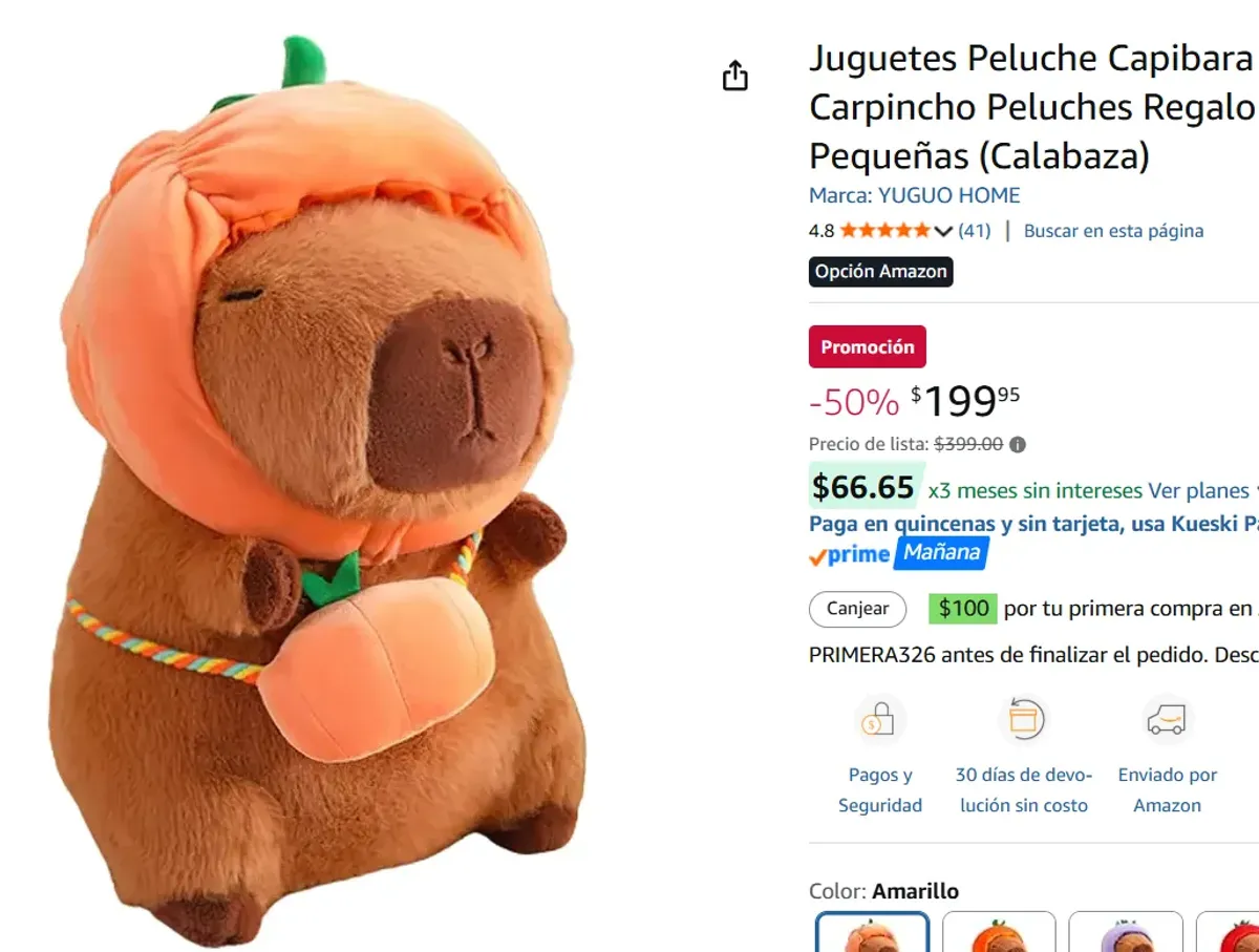 Peluche Capibara 