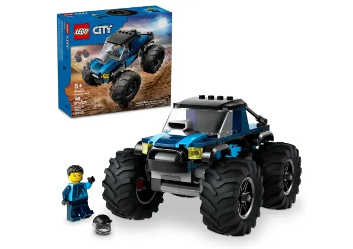  LEGO City Camioneta Monstruo Azul Juego de Juguetes con un vehículo Todoterreno para Mayores de 5 años 60402