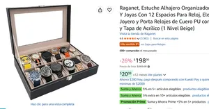 Estuche Alhajero Organizador De Relojes 
