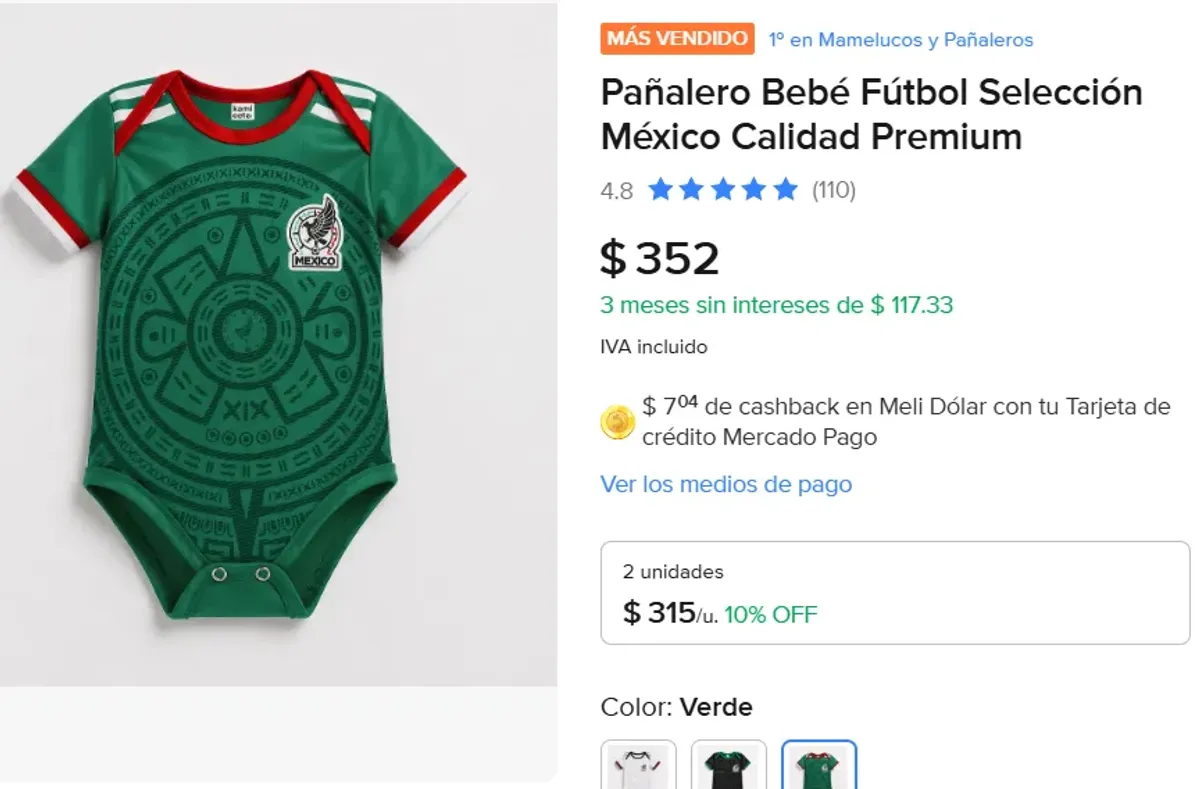 Pañalero Selección México 