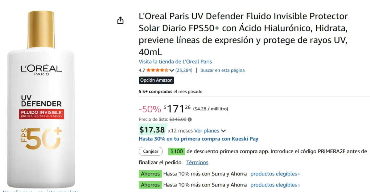 Protector Solar Diario  rayos UV, 40ml.