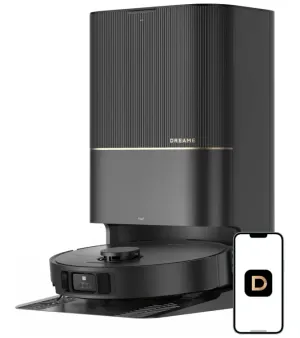 DREAME X40 Ultra Robot Aspiradora y Trapeador Extraíble y Elevable, Succión de 12 000 Pa, Limpieza Extensa con Cepillo Lateral, Autolimpieza de Trapeador y Tabla de Lavar a 70°C, Vaciado Automático