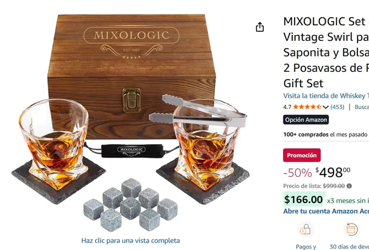 Regalo con Vasos de Vidrio Vintage 