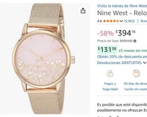 Nine West - Reloj de pulsera para mujer