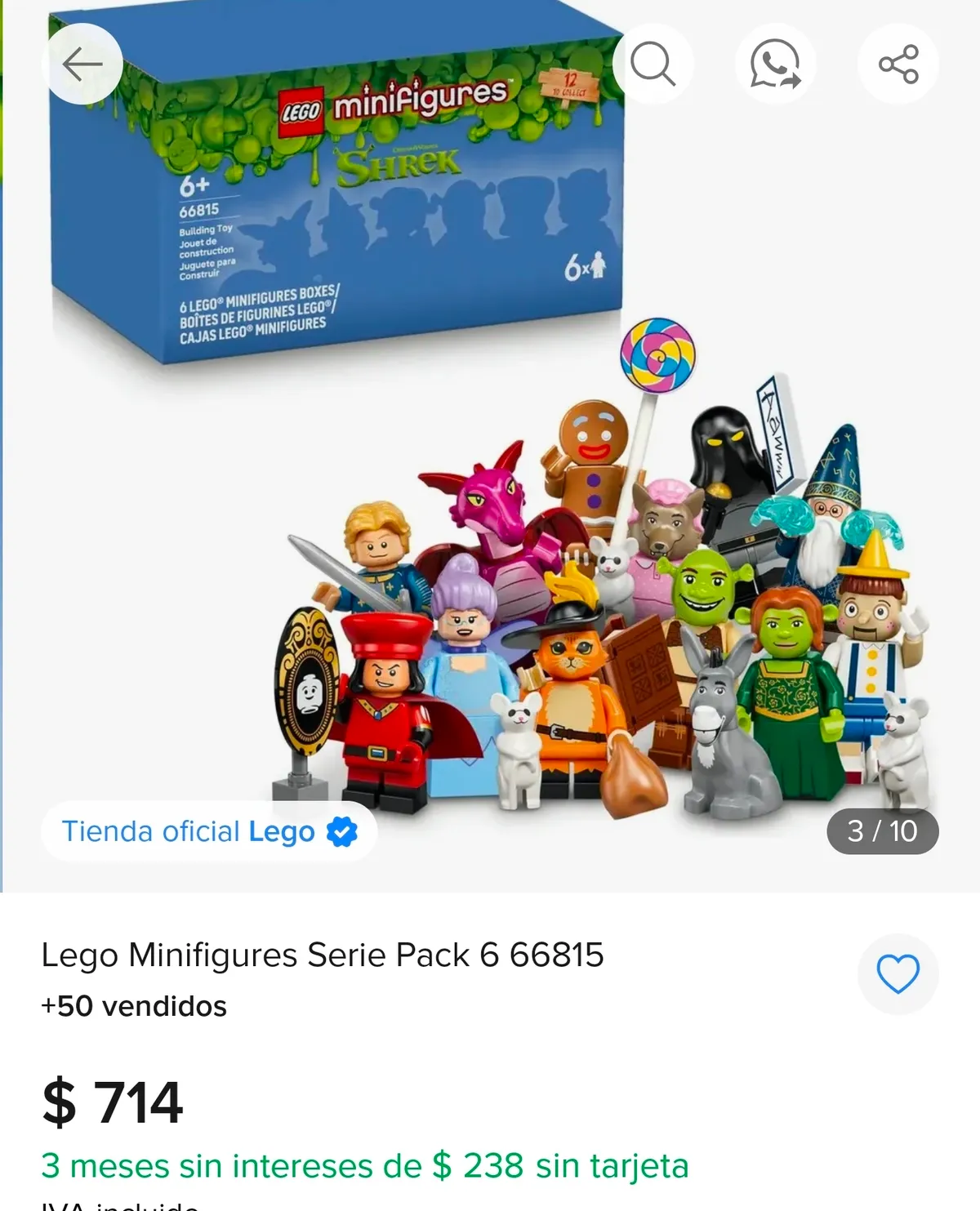 PACK DE MINI FIGURAS LEGO DE SHREK
