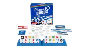 Mattel Games Phase 10 - Juego de baldosas, Juego rápido Tipo Rummy Familiar con 32 Cartas con Fases únicas y Dos Formas de Jugar, para 2-4 Jugadores