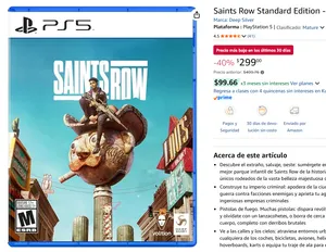 LIQUIDACIÓN DE SAINTS ROW PARA PS5