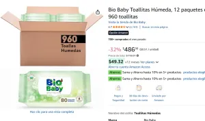Toallitas Húmeda, 12 paquetes - 960 toallitas