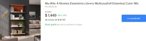 Mu:4life 4 Niveles Estantería Librero Multiuso(1x4 Estantes) Color Mix