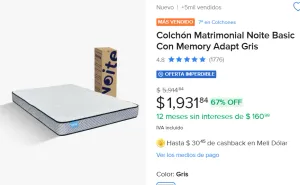 Colchón Matrimonial Con Memory Adapt 