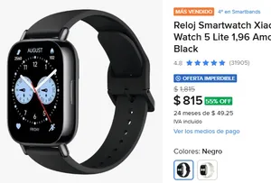 Reloj Smartwatch Xiaomi Redmi Watch 5 Lite 1,96 Amoled Bt Gps - Black