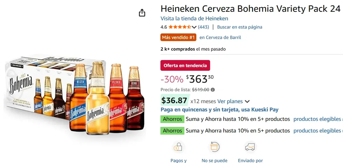 Bohemia Variety Pack 24 Botellas 