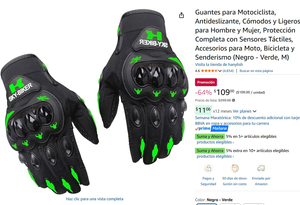 Guantes para Motociclista