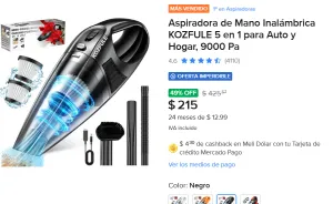 Aspiradora de Mano Inalámbrica para Auto y Hogar