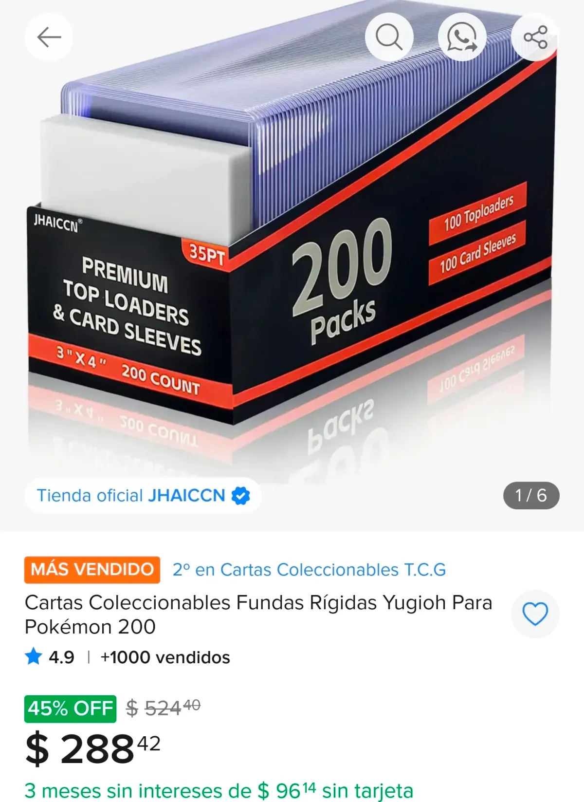 PACK DE 200 TOPLOADERS