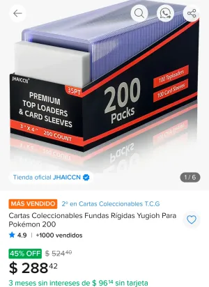 PACK DE 200 TOPLOADERS