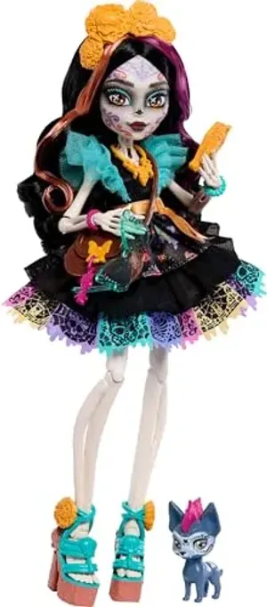 Monster High Muñeca Look Monstruoso Skelita 4+