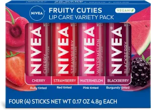 Nivea Fruit 4 piece variety pack, 0.17 Ounce