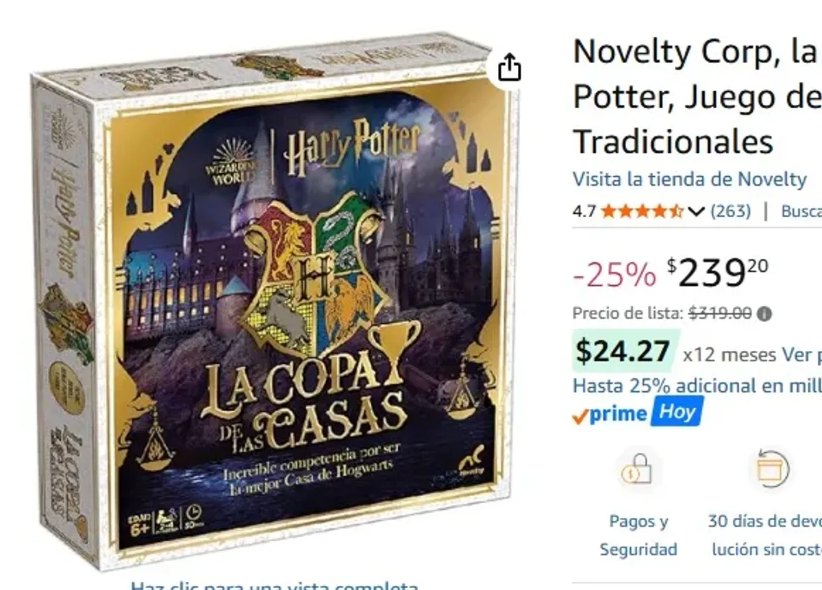 Novelty Corp, la Copa de Las Casas, Harry Potter, Juego de Mesa, Juegos Clásicos y Tradicionales