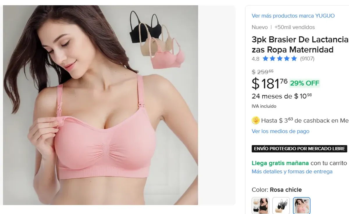 3pk Brasier De Lactancia 