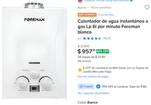 Calentador de agua instantáneo 