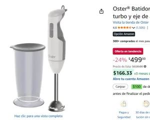 Batidora de inmersión blanca