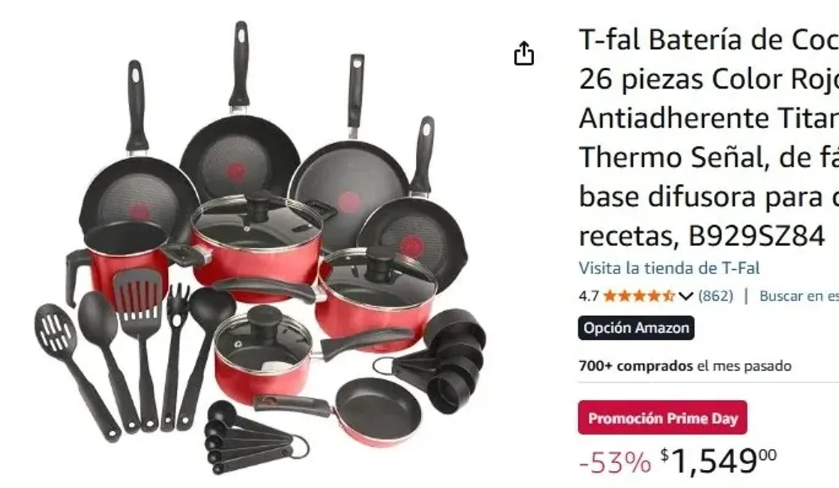 Bateria de cocina con mas de 50% de descuento !!! Vendida y enviado por amazon MX !!!  