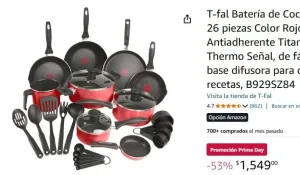 Bateria de cocina con mas de 50% de descuento !!! Vendida y enviado por amazon MX !!!  
