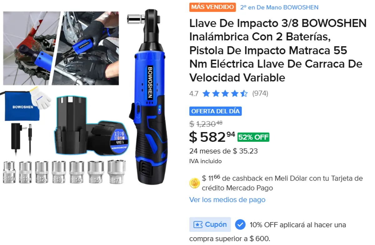 Llave De Impacto 3/8 