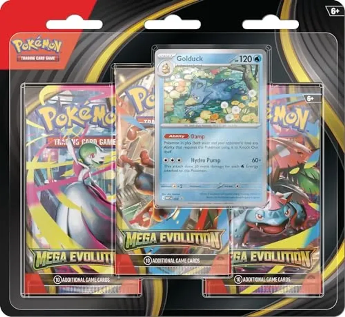 Pokémon TCG: Mega Evolution Three-Booster Blister Golduck