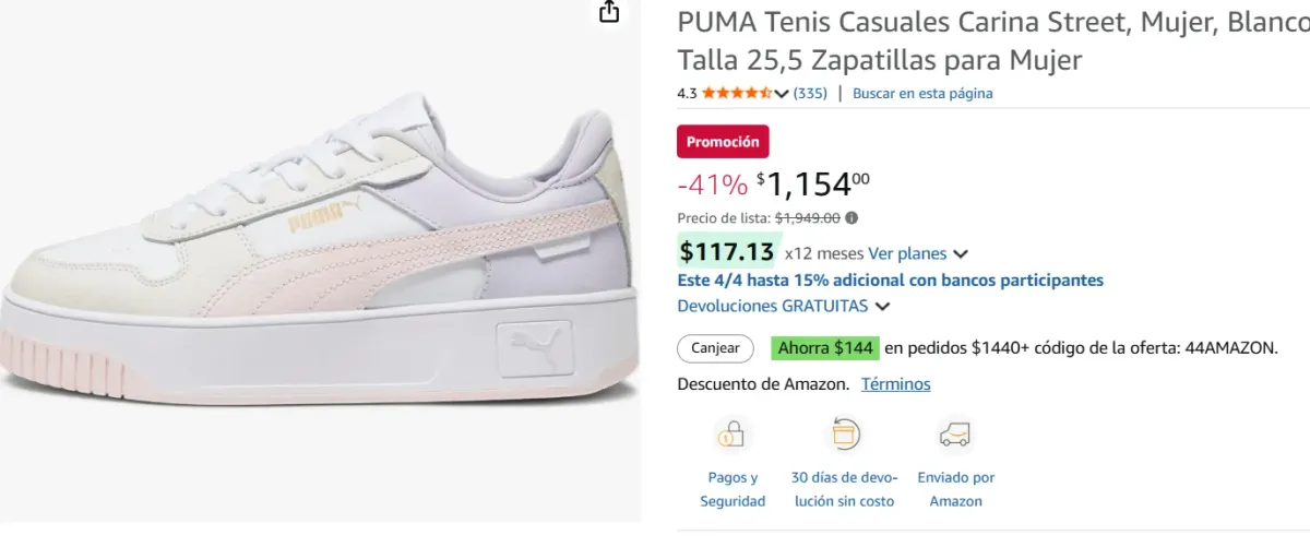 PUMA Tenis Casuales 