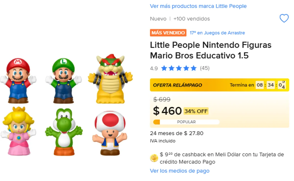 PACK DE FIGURAS LITTLE PEOPLE DE MARIO BROS
