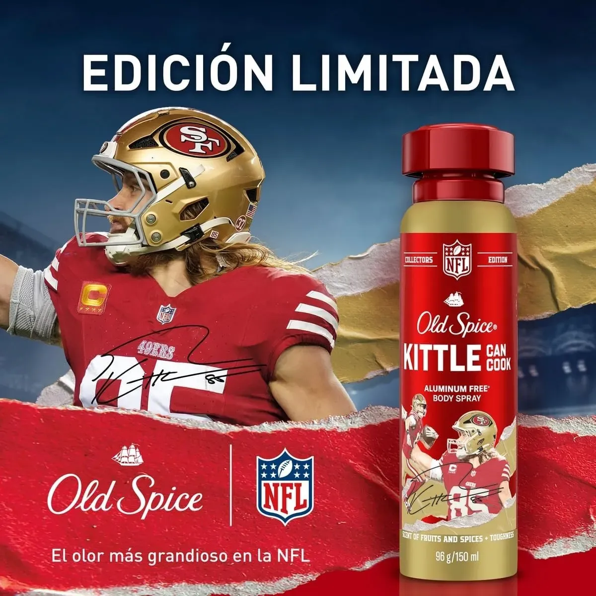 Old Spice Desodorante en spray para hombre Kittle Can Cook 96g/150ml