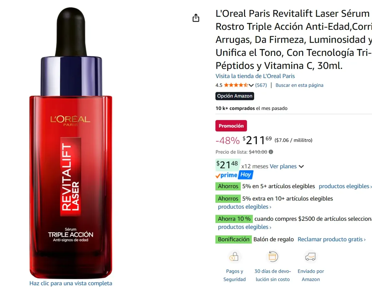 Sérum Triple Acción Anti-Edad, Y anti Arrugas