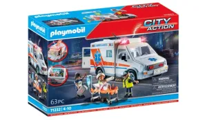 Playmobil City Action 71232 Ambulancia con con Accesorios y 3 Figuras