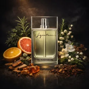 Al Haramain Signature - Perfume Árabe para Mujer y Hombre - Perfume de Larga Duración para Hombre y Mujer - Aroma Floral Oriental - 100 ml