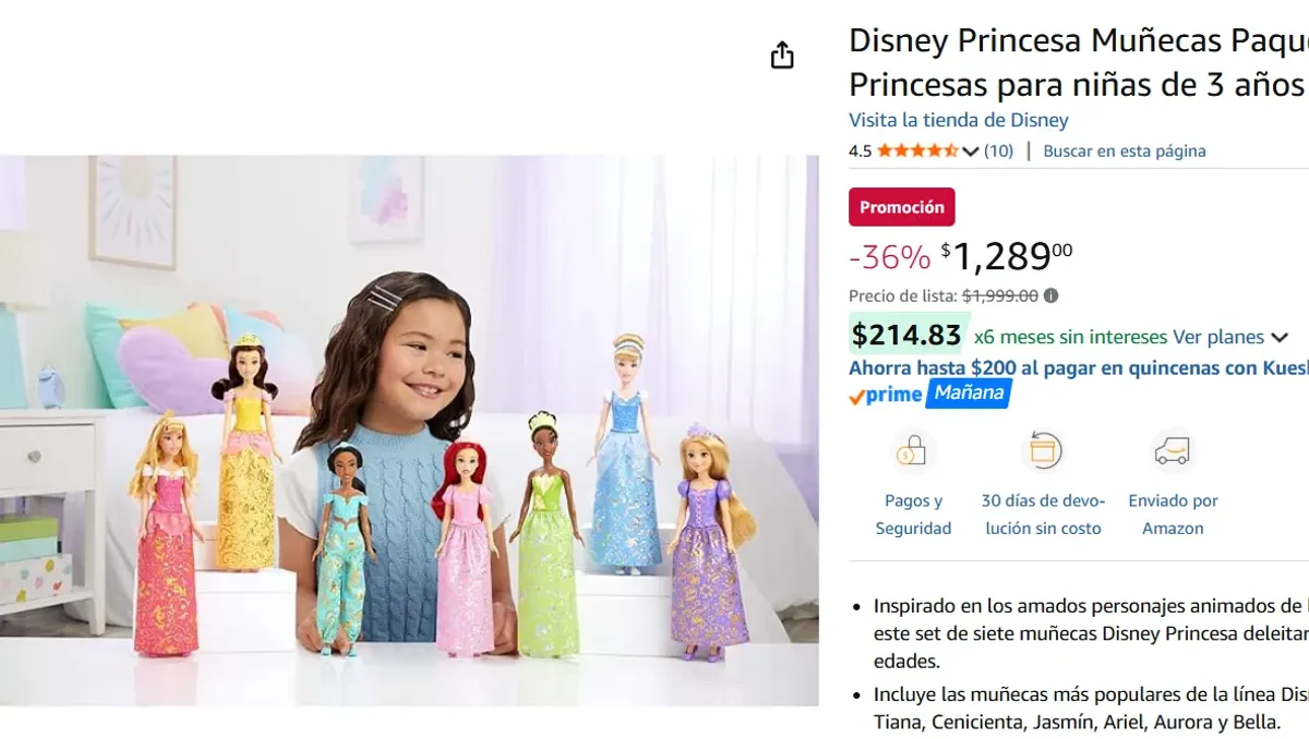Disney Princesa Paquete de 7 Princesas 