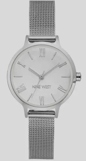 Nine West - Reloj de pulsera de malla para mujer