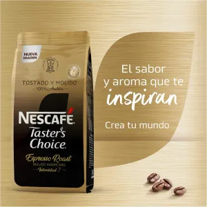 Nescafé Taster's Choice Espresso Roast Café de gano Molido Americano Bolsa 300g