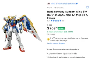 GUNDAM WING REAGL GRADE BAJA CON EL CUPÓN "SÁLVALO08"