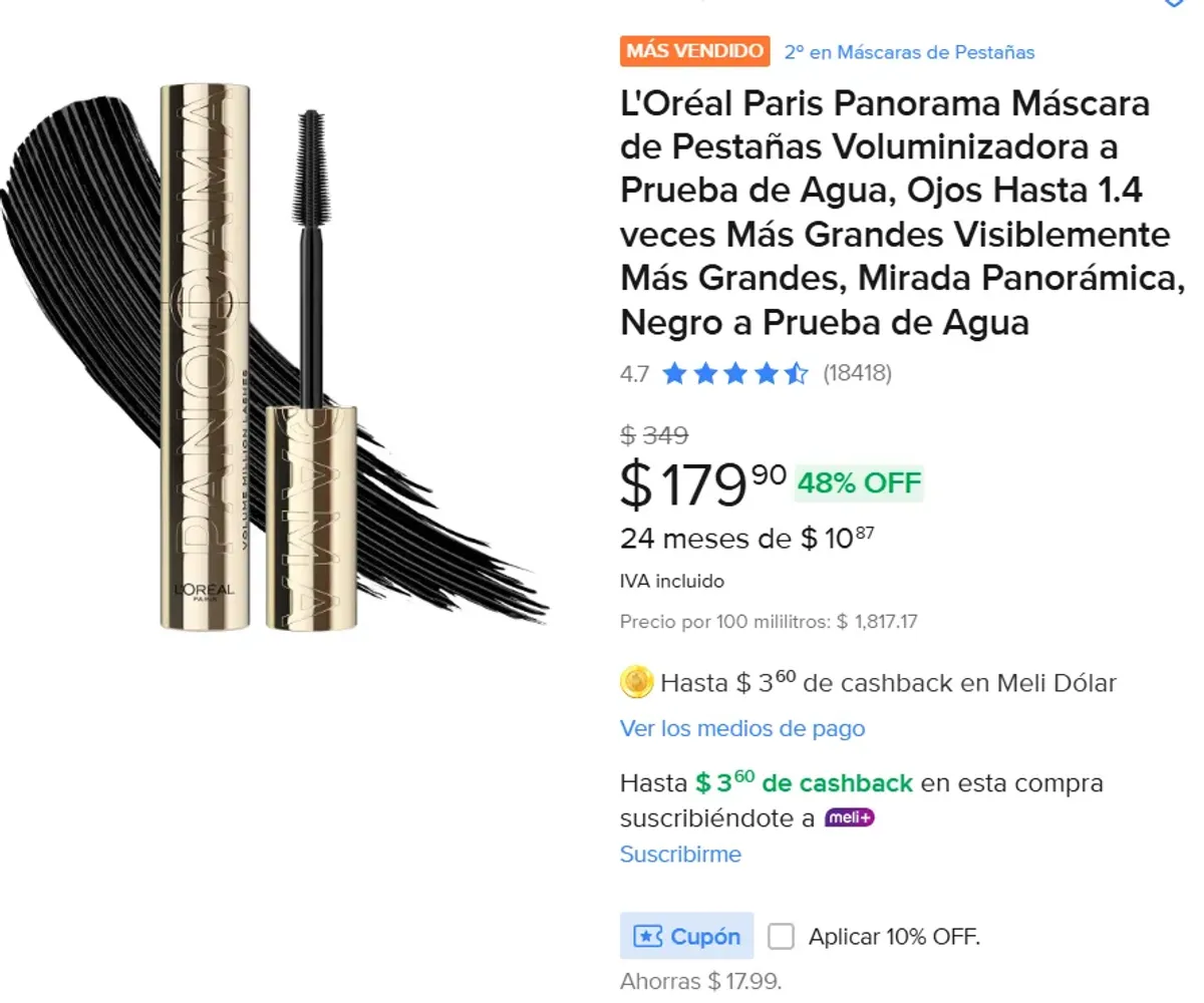 Máscara de Pestañas Voluminizadora 