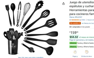 utensilios de cocina 12 espátulas y cucharas 