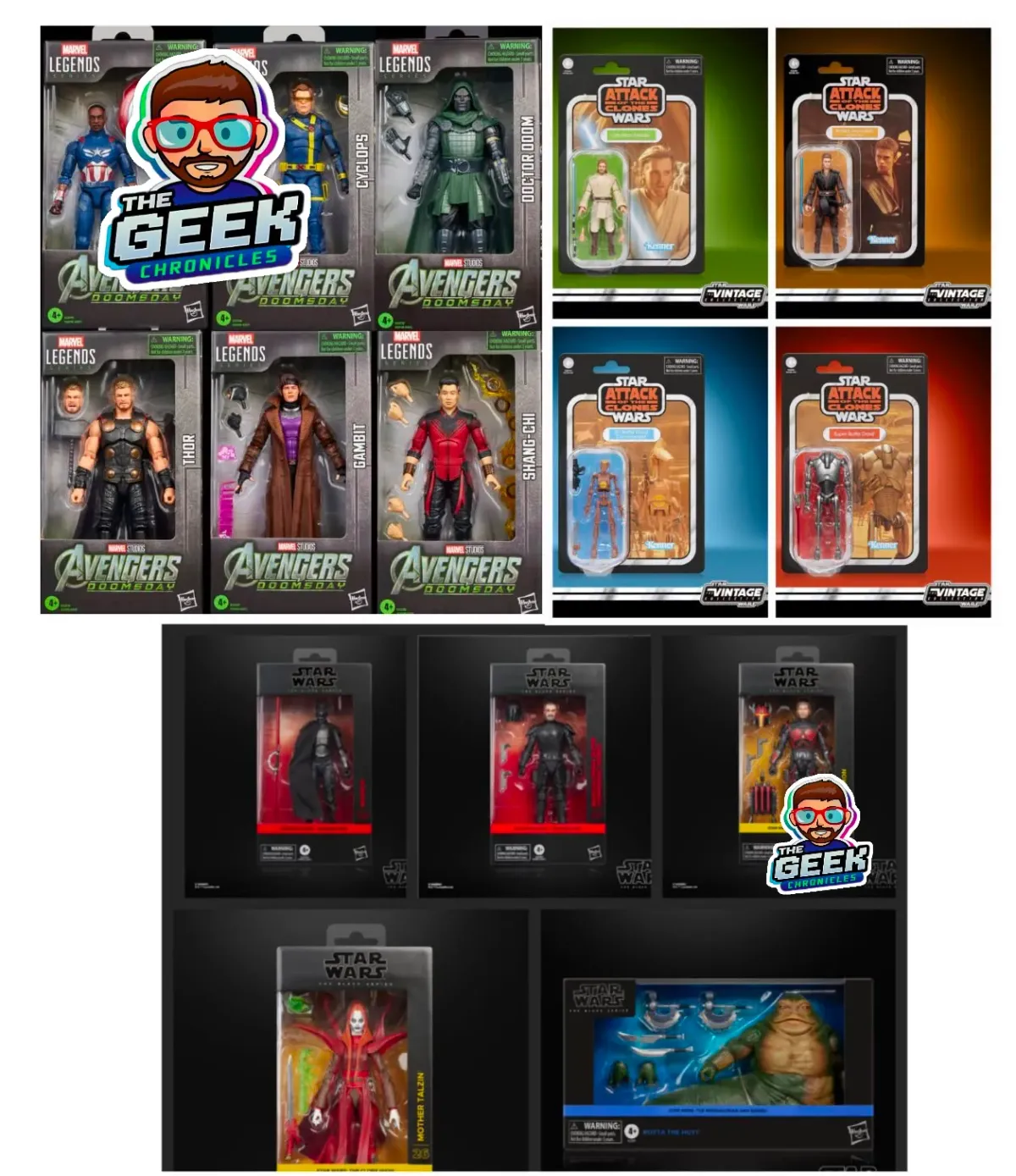 TODAS LAS PREVENTAS HASBRO DE AVENGERS DOOMSDAY Y DE STAR WARS