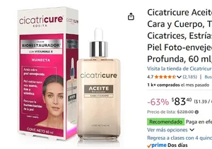 Cicatricure Aceite Biorestaurador para Cara y Cuerpo, Tratamiento Eficaz para Cicatrices, Estrías, Líneas de Expresión y Piel Foto-envejecida, Hidratación Profunda, 60 ml, Paquete de 1 Dosificador