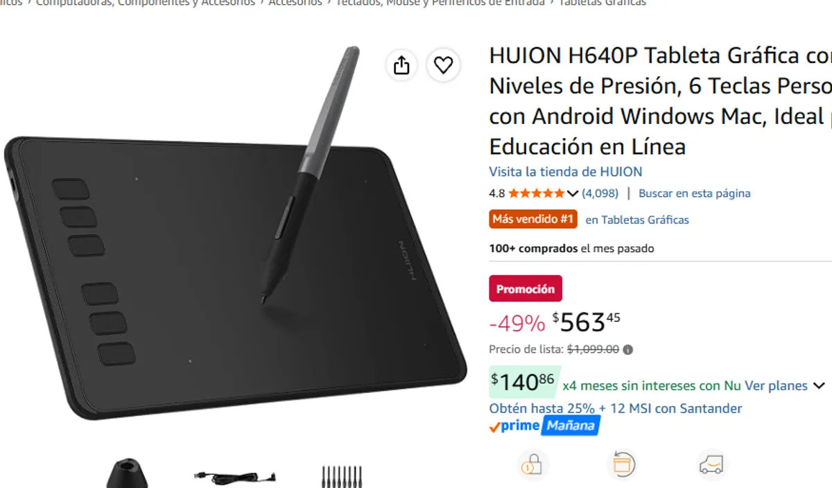 TABLETA PARA DIBUJO DIGITAL