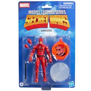 Marvel Legends Series, Secret Wars, Daredevil, Figura Retro Coleccionable de 15 cm con Escudo lenticular, Inspirada en los cómics de Marvel